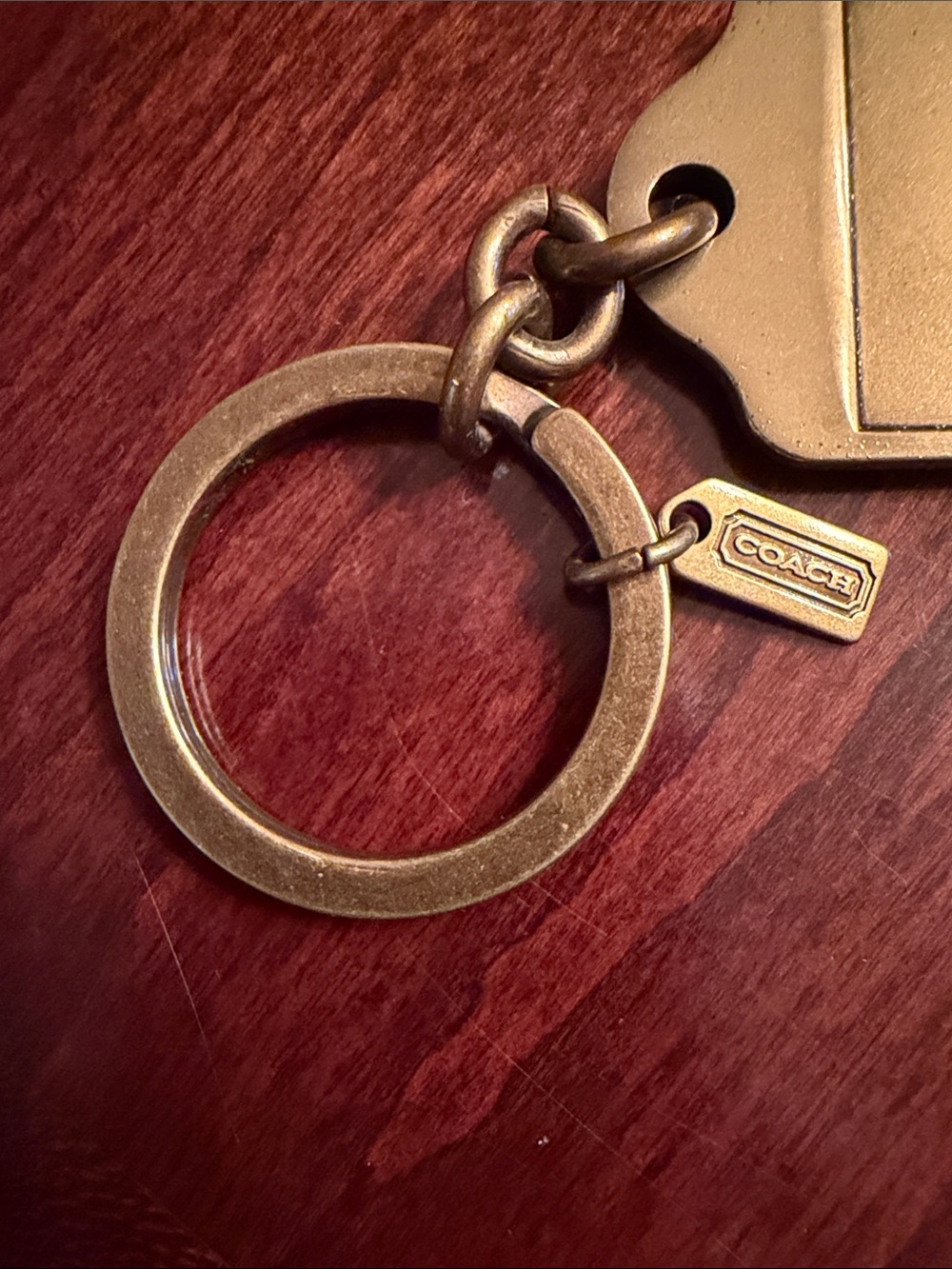 Coach Vintage Y2K Horse and Carriage Brass Keychain Fob - Picture 9 of 12